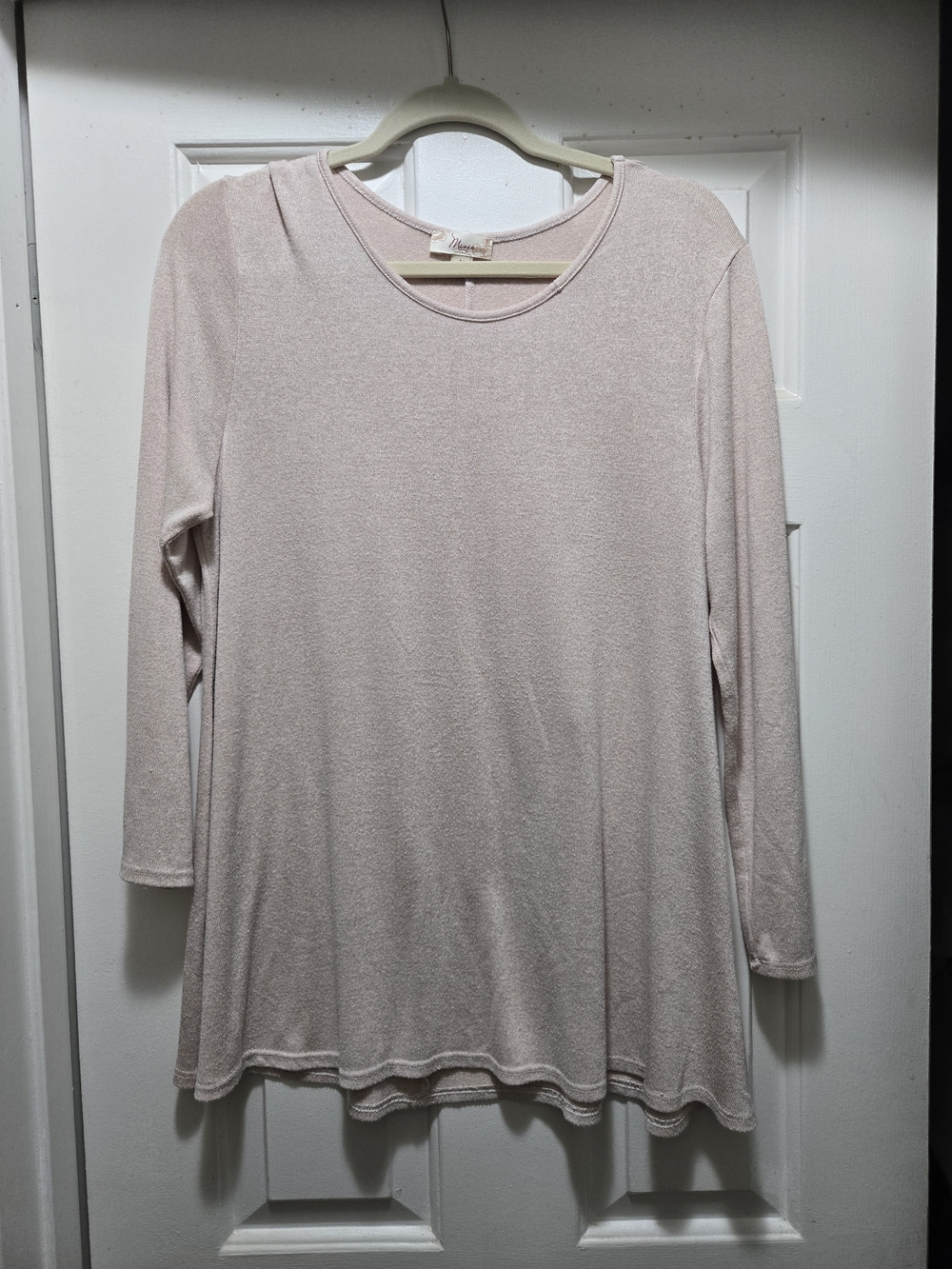 Misia Pale Pink Long Sleeve Swing Top
